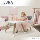 Dream On Me Luna 4 in 1 convertible Highchair, Cool Gray