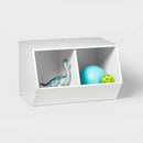 Stackable Laminate 2-Compartment Kids' Storage Bin