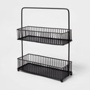 Iron 2-Tier Wire Spice Rack - Black