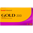 Kodak Professional Gold 200 Color Negative Film Pro Pack (120 Roll Film, 5 Rolls)