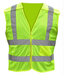 Forester Lime Tear Away Safety Vest Zip Front Class 2 XL VEST4-XL