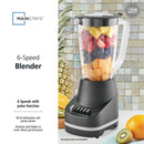 500 W 6-Speed Blender With 48 oz/1.5 L Jar , Black