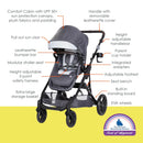 Morph Single to Double Modular Travel System - Dash Gray