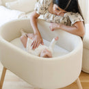 Modern Classic Ivory Leather Bassinet