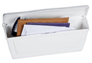 Pro-Df P55000 Small Mailbox, 440 cu-in, Plastic, Textured, White, 15-1/2 in W, 4.13 in D, 6-1/2 in H