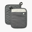2pk Potholder Set - Dark Gray