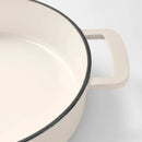 3.5qt Enamel Braiser - Cream