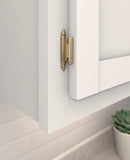 Amerock BPR3429CZ Cabinet Hinge, 2-3/4 in L x 1-3/4 in W, Steel, Champagne Bronze, 5-Hole, 110 deg Hinge Opening