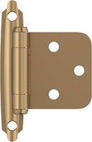 Amerock BPR3429CZ Cabinet Hinge, 2-3/4 in L x 1-3/4 in W, Steel, Champagne Bronze, 5-Hole, 110 deg Hinge Opening