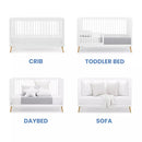 Delta Children Jordan 4-in-1 Convertible Crib - Bianca White