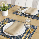 Cotton Medallion Print Placemat - Blue