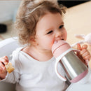 Stainless Steel Straw Sippy Cup - Rose (8.5 Oz.)