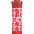 16oz Vacuum Insulated Stainless Steel Water Bottle - Strawberry Smiles