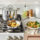 8-Inch Stainless Steel Frypan - Silver