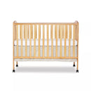 Full Size 2-in-1 Folding Stationary Side Crib - Natural Wood