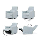 Piper Recliner - Heathered Blue w/ Cream Piping