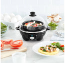 3-in-1 Everyday 7-Egg Cooker with Omelet Maker and Poaching - Black: Electric Egg Boiler, Hard Boiled & Poaching