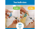 Pacidose Liquid Medicine Dispenser for Babies with 2 Pacifier Bulbs - 0-6M & 6-18M: BPA-Free