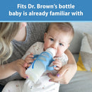 Narrow Baby Bottle Handles, 100% Silicone, Easy Grip Removable Handles for Bottle to Sippy Cup Transition, Blue/Gray/Green, 3-Pack, 4m+