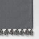 Cotton Textured Table Runner - Gray