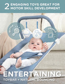 Portable Baby Bouncer - Organic Dusty Blue