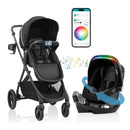 Shyft Intuiti+ Travel System Featuring Revolve180 LiteMax NXT with Sensory Soothe - Dubhan Black