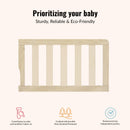 Convertible Crib Toddler Guard Rail - Vintage White Oak