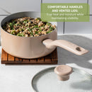 Ceramic Non-Stick Saucepan - Beige