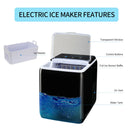 Ice Maker Machine Countertop, 44Lbs/24H Auto Self-Cleaning - Black