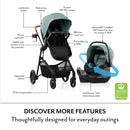 Pivot NXT Travel System w/ Revolve180 LiteMax NXT Infant Car Seat - Pacific Green
