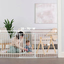 Extra Wide Metal Pet Gate - White