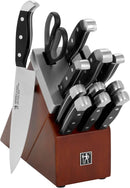 Self-Sharpening Knife Block Set - Black/Brown