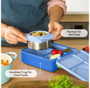 Insulated Bento Lunch Box with Leakproof Thermos - Blue