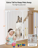 42" Extra Tall Baby Gate - White