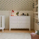 Sammy Scallop 6-Drawer Dresser - White