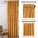 Blackout Curtain Panels - Mustard Yellow - 52" W x 84" L