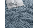 Muslin Cotton Blanket for Adults, Queen 90" x 90" - Pacific Blue