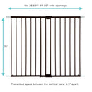 Easy Swing & Lock Baby Safety Gate - Matte Bronze