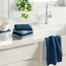 6pc Terry Kitchen Towels Dark Blue