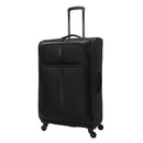 Softside Checked Spinner 5pc Luggage Set - Black