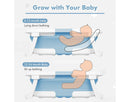 Collapsible Baby Bathtub for Infants and Toddlers - Pale Blue