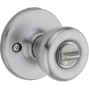 Kwikset 400T 26D 6AL RCS Entry Knob, Bell, Tylo, Satin Chrome, Zinc, KW1 Keyway, Residential, 3 Grade, Reversible Hand