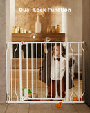 Baby Gate for Stairs and Doorways - White