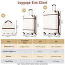 Hardshell Luggage Sets 3 Pieces 20" / 28" Luggages and Cosmetic Case Spinner Suitcase With Tsa Lock Lightweight