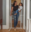 Extra Wide Walk-Thru Safety Baby Gate - White