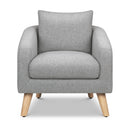 Nina Kids' Chair - Frost Gray with Light Wood Feet