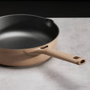 5qt Nonstick Saute Pan with Lid - Taupe