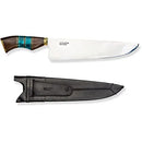 10-Inch Traditional Line Forged Stainless Steel Knife with Leather Case