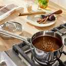 1.5qt Stainless Steel Sauce Pan with Straining Lid - Silver