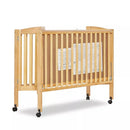 Full Size 2-in-1 Folding Stationary Side Crib - Natural Wood